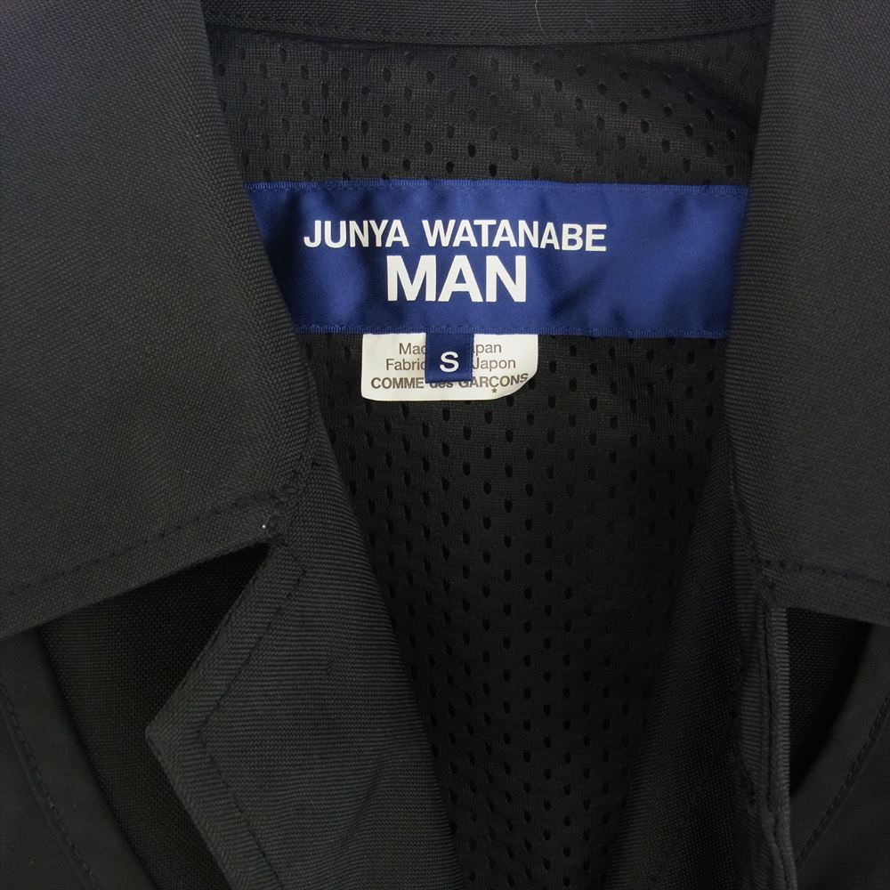 JUNYA WATANABE COMME des GARCONS ジュンヤワタナベコムデギャルソン WM-C008-051 オーバーレイヤー テック コート ブラック系 S【新古品】【未使用】【中古】