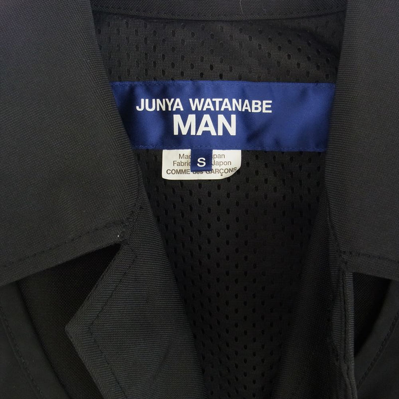 JUNYA WATANABE COMME des GARCONS ジュンヤワタナベコムデギャルソン WM-C008-051 オーバーレイヤー テック コート ブラック系 S【新古品】【未使用】【中古】