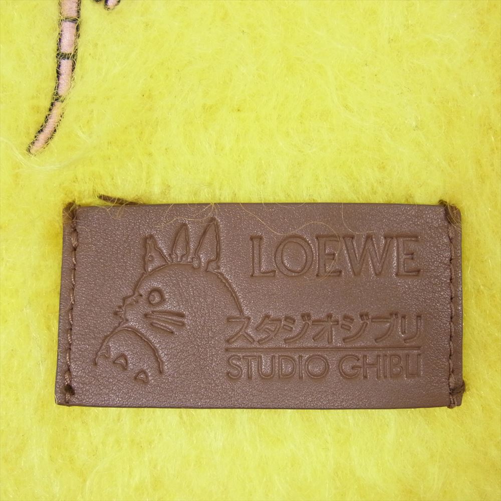 LOEWE ロエベ × スタジオジブリ 千と千尋の神隠し 坊ネズミ モヘア ウール マフラー イエロー系【中古】