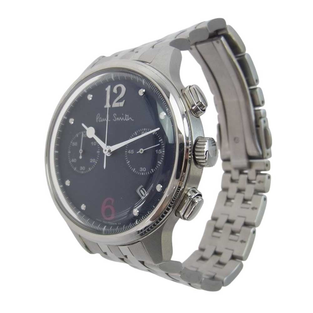 ポールスミス 6521-S087252 the city two counter chronograph シティ ツー カウンター クロノグラフ アナログ クォーツ 腕時計 シルバー系【中古】