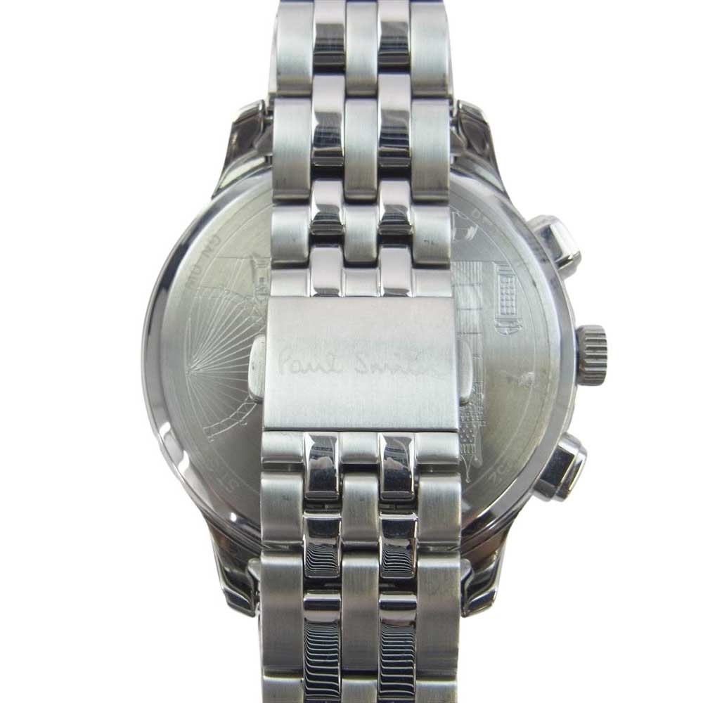 ポールスミス 6521-S087252 the city two counter chronograph シティ ツー カウンター クロノグラフ アナログ クォーツ 腕時計 シルバー系【中古】