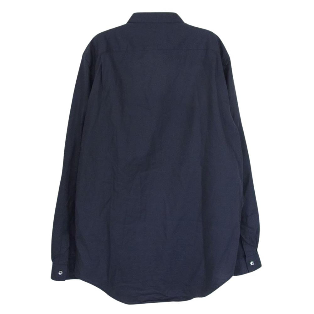 Paul Smith ポール・スミス コットン バンドカラー シャツ ブラウス ネイビー系 M【中古】