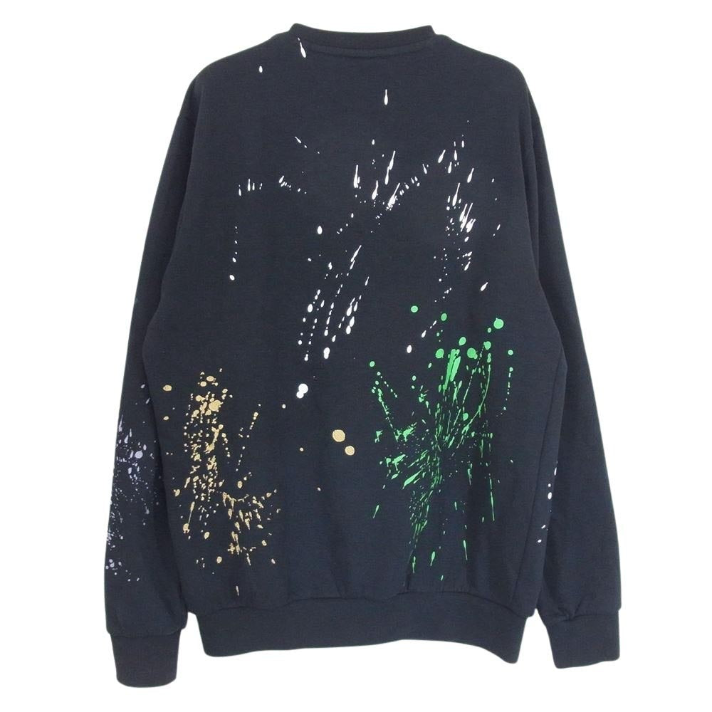 Paul Smith ポール・スミス PF-48-70876 SPLASH SWEAT スプラッシュ ペイント加工 長袖 クルーネック スウェット ブラック系 S【中古】