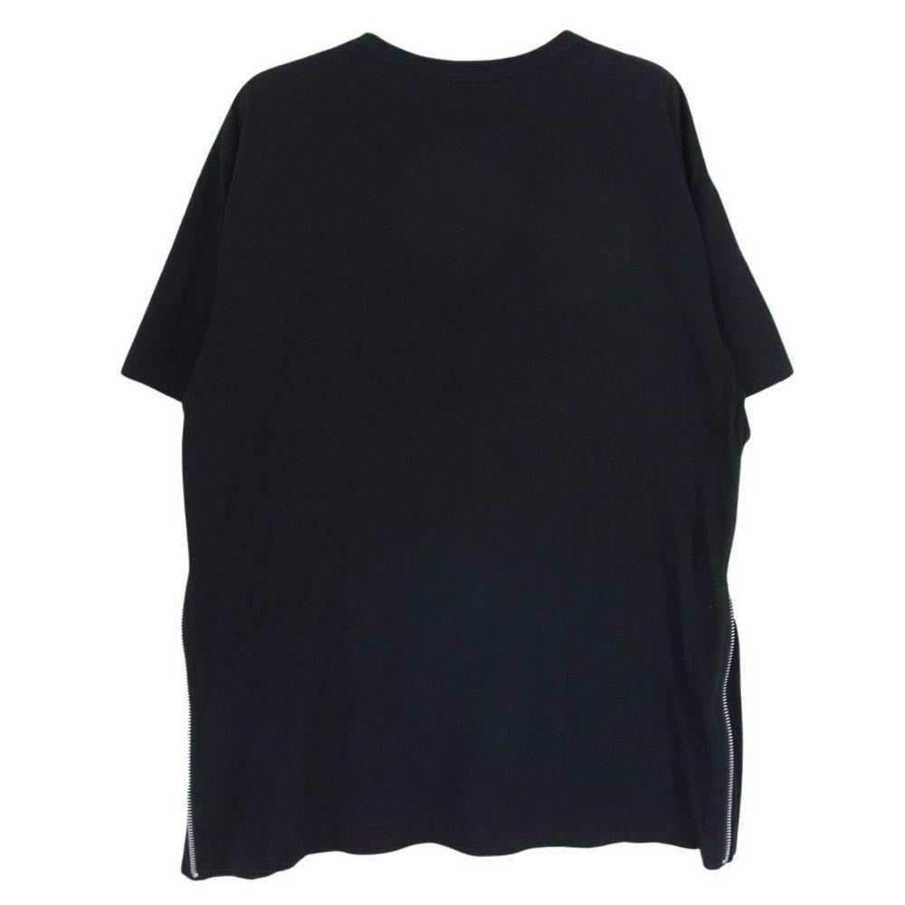 COMME des GARCONS HOMME PLUS コムデギャルソンオムプリュス 21SS PG-T019 サイドジップ 半袖 クルーネック カットソー Tシャツ ブラック系 M【中古】