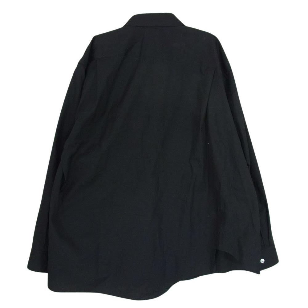 BLACK COMME des GARCONS ブラックコムデギャルソン 1J-B012 アシンメトリー 変形 シャツ ブラウス  ブラック系 S【中古】