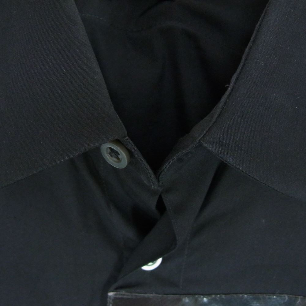JIL SANDER ジルサンダー MH254002A ナイロン パッチワーク シャツ 長袖 ブラック系 38【中古】