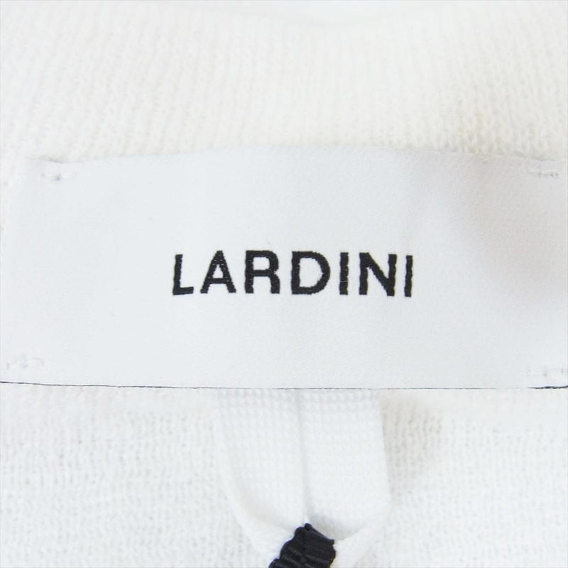 LARDINI ラルディーニ 24SS 4116-ALJM56005 ブートニエール付き リネン コットン ニット ジャケット ホワイト系 XXS【新古品】【未使用】【中古】