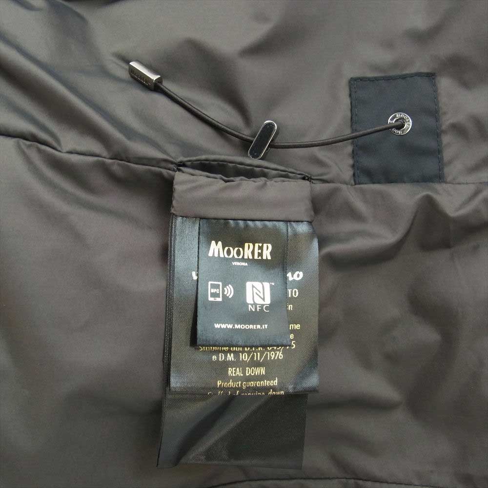 ムーレー SIRO KM シーロ ジップアップ ダブル 襟取り外し可能ボア付き ダウン ジャケット ブラック系 44【極上美品】【中古】