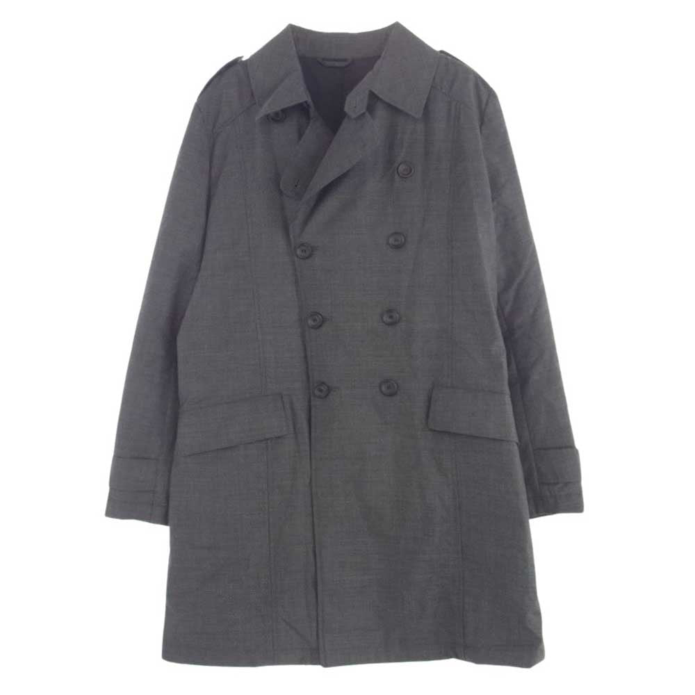 ARMANI COLLEZIONI アルマーニコレッツォーニ オーバーサイズ ダブル トレンチ コート グレー系 56【中古】