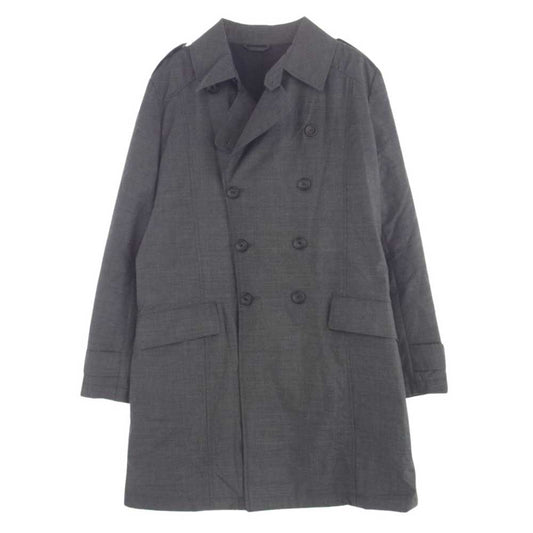 ARMANI COLLEZIONI アルマーニコレッツォーニ オーバーサイズ ダブル トレンチ コート グレー系 56【中古】