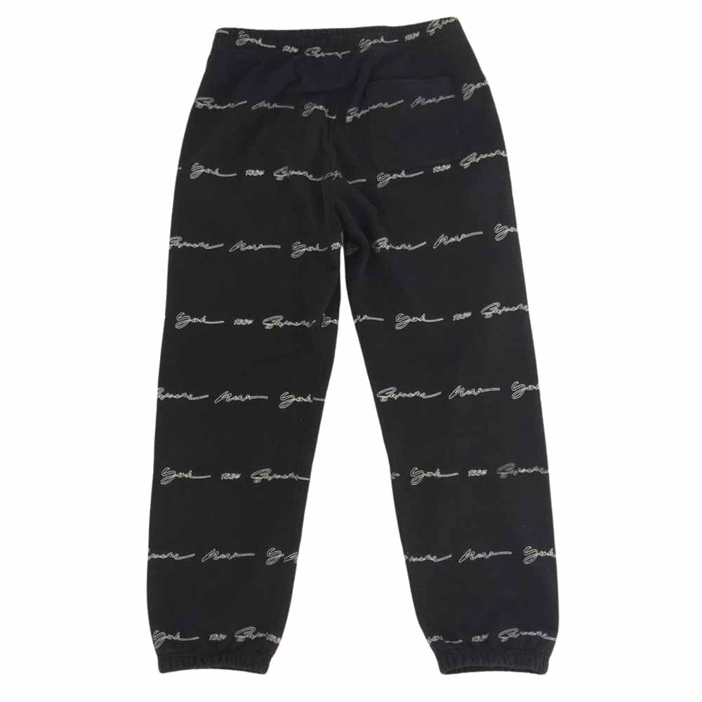 Supreme シュプリーム 22SS Script Stripe Sweatpants スクリプト ストライプ スウェット パンツ ブラック系 M【中古】