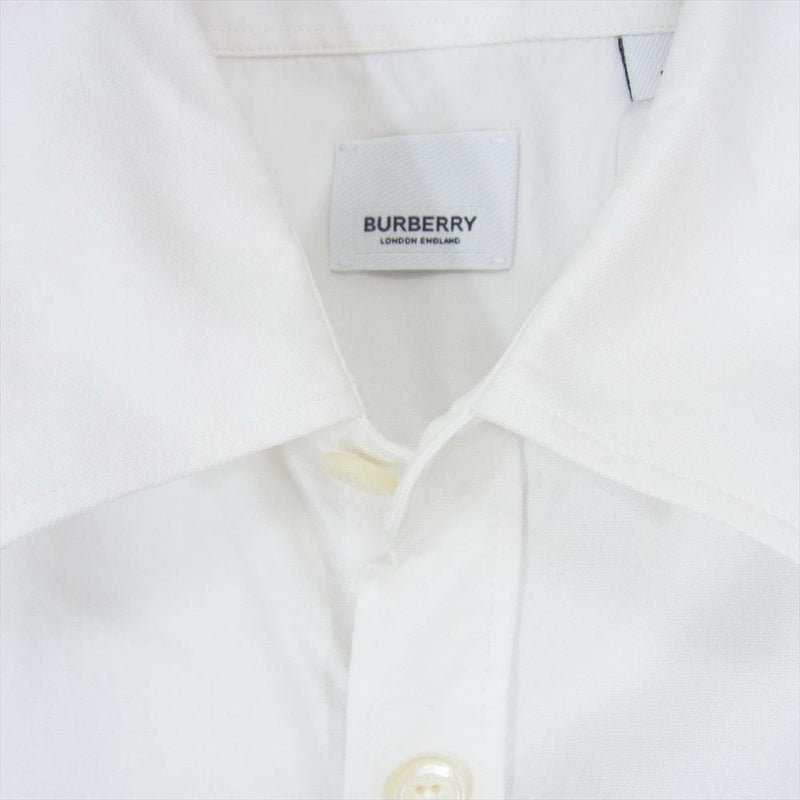 BURBERRY バーバリー ロゴ プリント ホースフェリー ロングスリーブ シャツ 長袖 ホワイト系 M【中古】