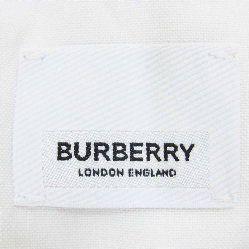 BURBERRY バーバリー ロゴ プリント ホースフェリー ロングスリーブ シャツ 長袖 ホワイト系 M【中古】