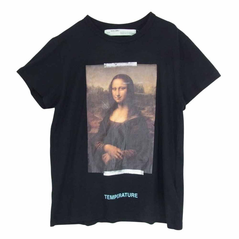 OFF-WHITE オフホワイト OMAA002S18001012 Mona Lisa Tee モナリザ グラフィック プリント 半袖 クルーネック Tシャツ ブラック系 S【中古】