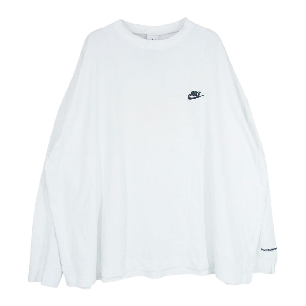 NIKE ナイキ DR0097-100 × PEACEMINUSONE PMO LS Tee White G-DRAGON ピースマイナスワン バックプリント 長袖 クルーネック Tシャツ ホワイト系 M【中古】