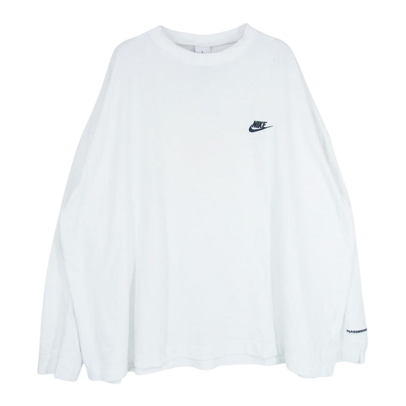 NIKE ナイキ DR0097-100 × PEACEMINUSONE PMO LS Tee White G-DRAGON ピースマイナスワン バックプリント 長袖 クルーネック Tシャツ ホワイト系 M【中古】