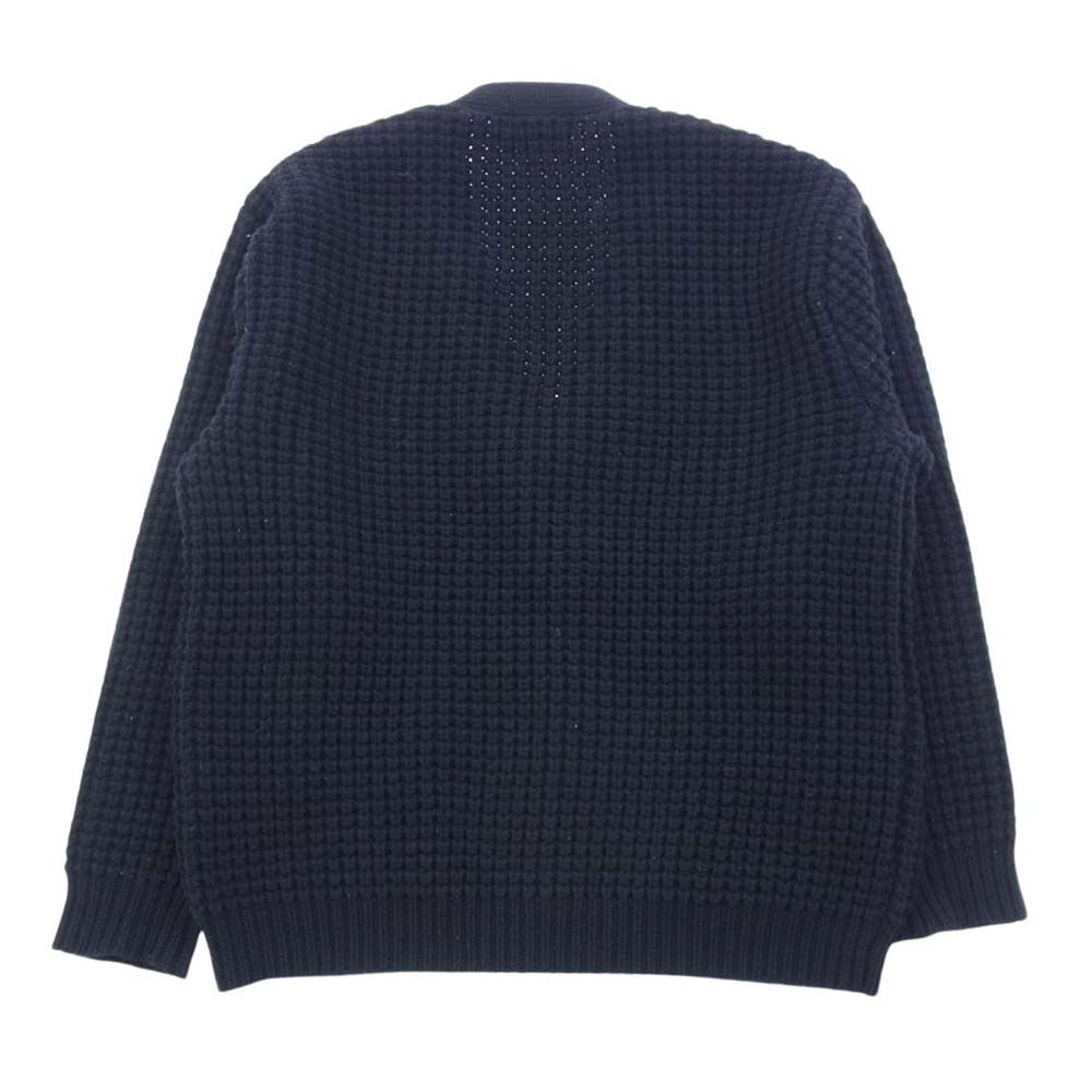 Supreme シュプリーム 21AW Waffle Knit Cardigan ワッフル ニット カーディガン ブラック系 L【中古】