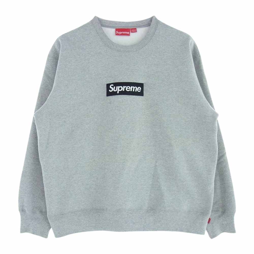 Supreme シュプリーム 22AW Box Logo Crewneck ボックスロゴ クルーネック 長袖 スウェット トレーナー グレー系 L【中古】