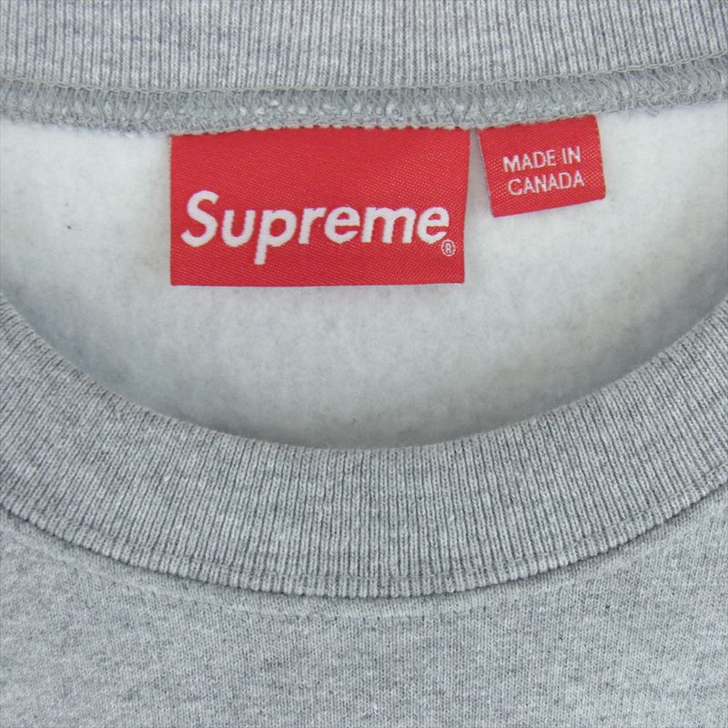 Supreme シュプリーム 22AW Box Logo Crewneck ボックスロゴ クルーネック 長袖 スウェット トレーナー グレー系 L【中古】