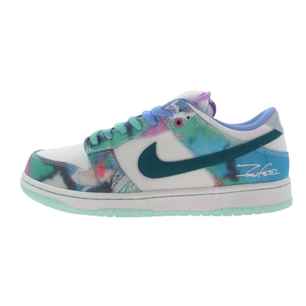 NIKE ナイキ HF6061-400  × Futura Nike SB Dunk Low White and Geode Teal フューチャラ エスビー ダンク スニーカー パープル系 27cm【極上美品】【中古】