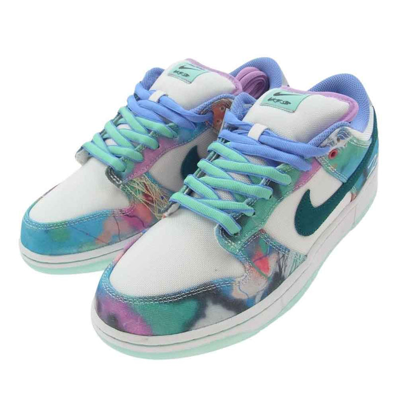 NIKE ナイキ HF6061-400  × Futura Nike SB Dunk Low White and Geode Teal フューチャラ エスビー ダンク スニーカー パープル系 27cm【極上美品】【中古】