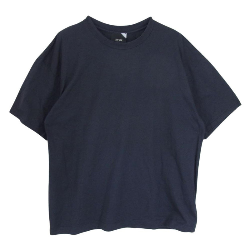 エイトン 20AW 6766331 OVERSIZED SUVIN COTTON オーバーサイズ コットン 半袖 Tシャツ ネイビー系 04【中古】