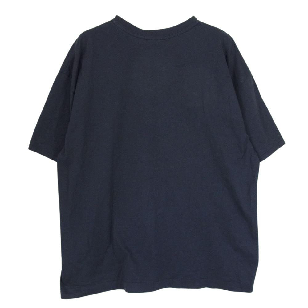 エイトン 20AW 6766331 OVERSIZED SUVIN COTTON オーバーサイズ コットン 半袖 Tシャツ ネイビー系 04【中古】