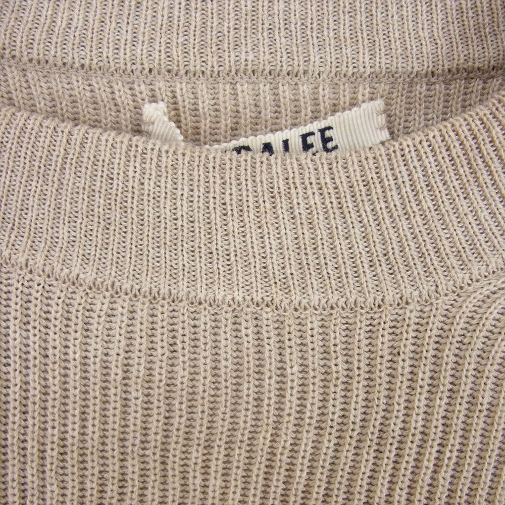 AURALEE オーラリー 21SS A21SP02CA FLAT YARN RIB KNIT P/O フラットヤーン リブ ニット セーター ブラウン系 4【中古】