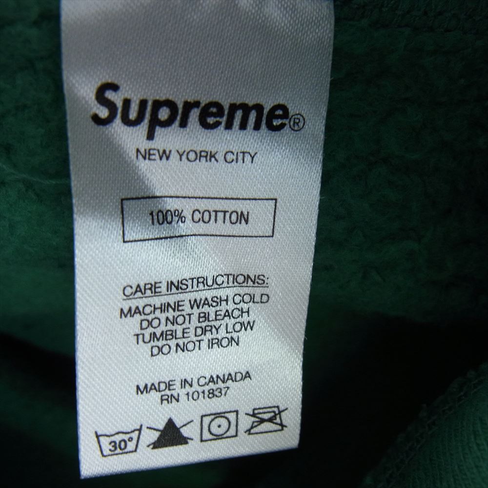 Supreme シュプリーム 21SS × KAWS Chalk Logo Hooded Sweatshirs カウズ チョークロゴ スウェット プルオーバー パーカー グリーン系 M【中古】