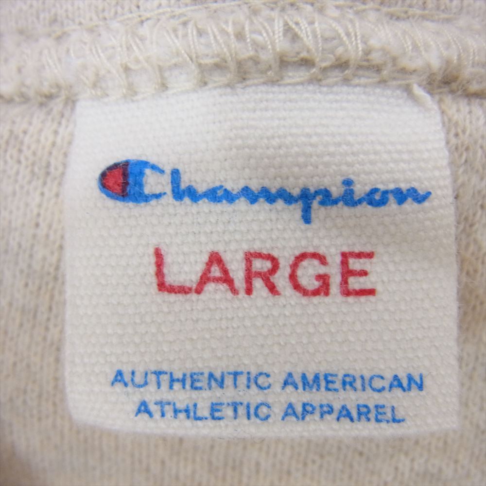 Champion チャンピオン CHS2050 nanamica ナナミカ 別注 パッチワーク 再構築 スウェット カーディガン オフホワイト系 L【中古】