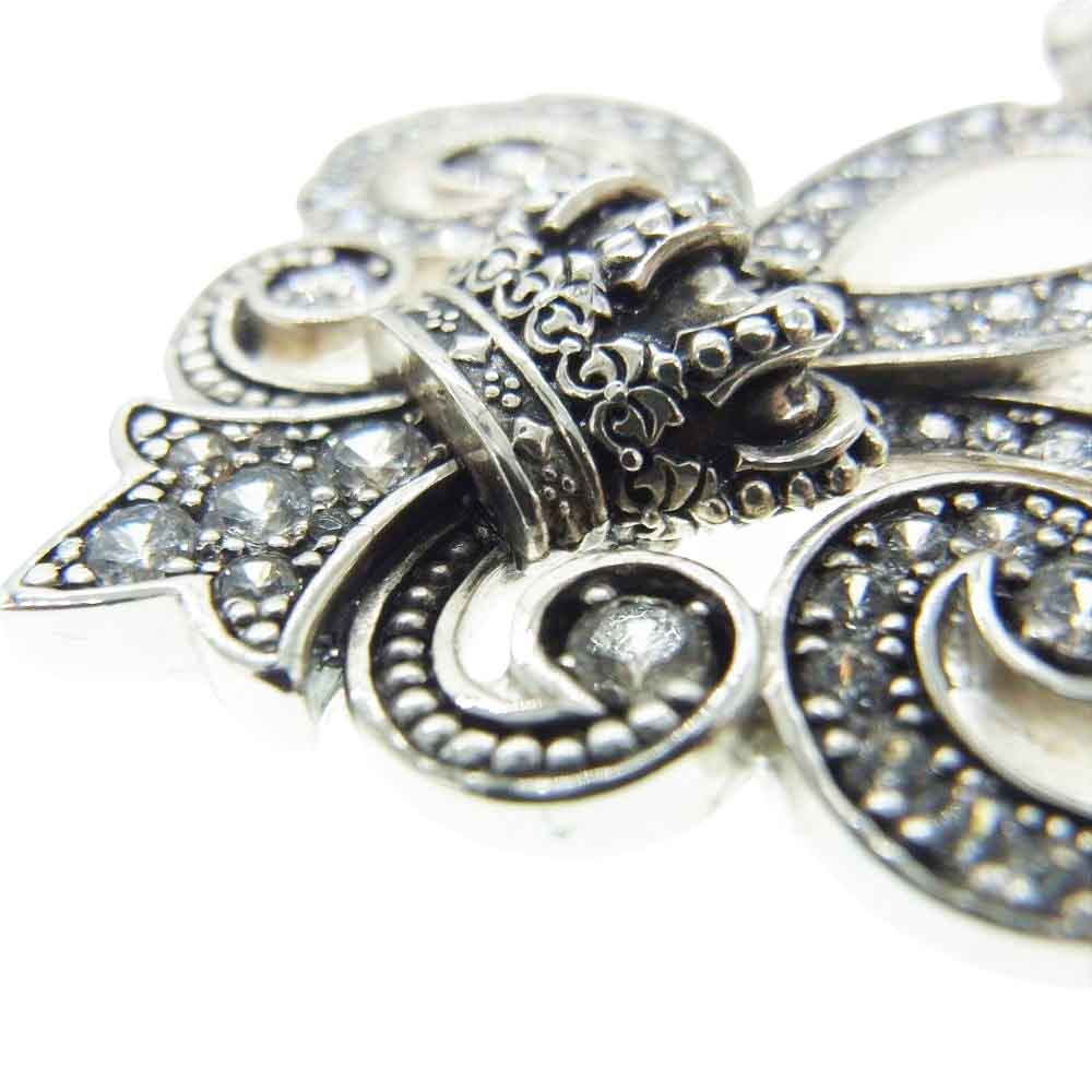 Justin Davis ジャスティンデイビス SPJ282 SPARKLING F.D.L スパークリング クラウン ネックレス ペンダント トップ シルバー系【中古】