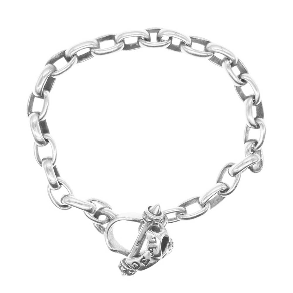 DEAL DESIGN ディールデザイン spike skull bracelet スパイク スカル Tバー ブレスレット シルバー系【中古】