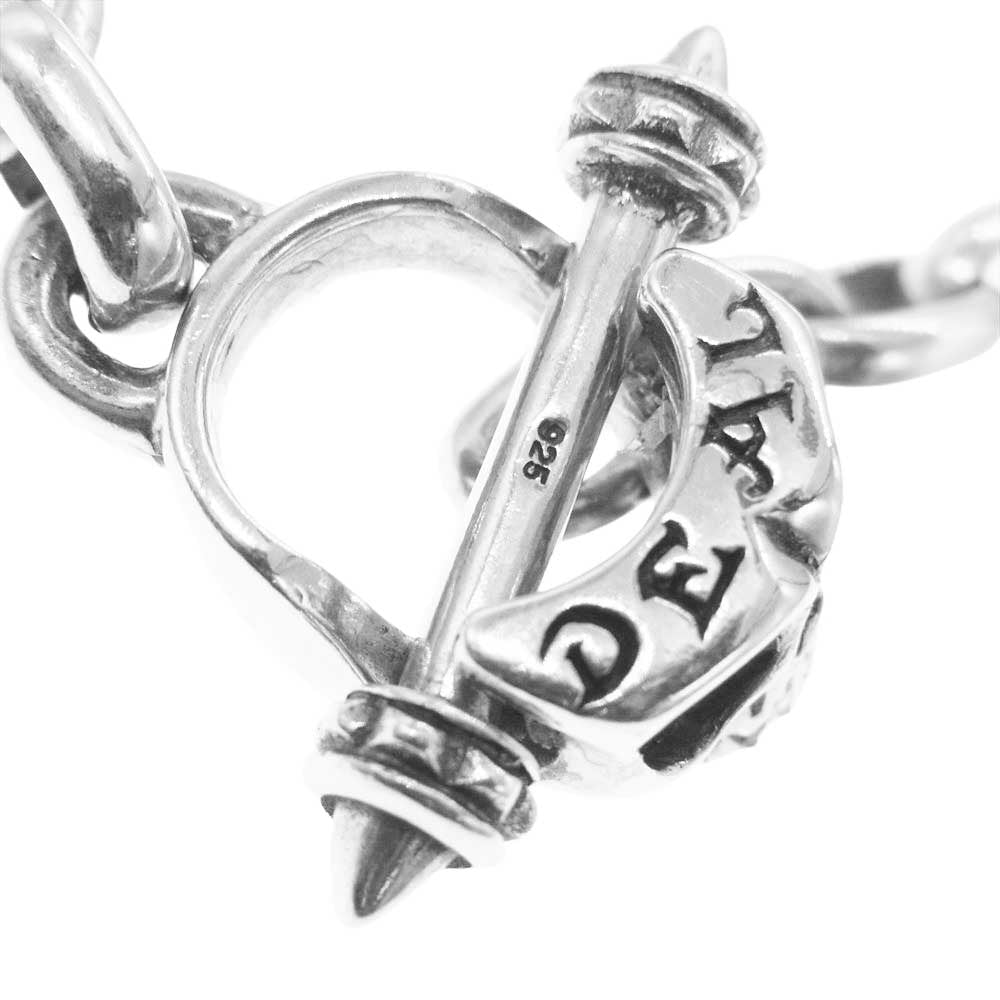 DEAL DESIGN ディールデザイン spike skull bracelet スパイク スカル Tバー ブレスレット シルバー系【中古】
