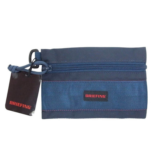 BRIEFING ブリーフィング BRM181607 FRAT POUCH S MW フラット ポーチ ネイビー系【中古】