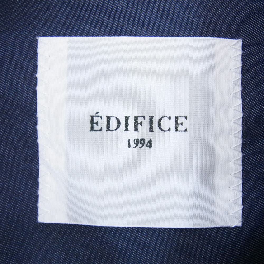EDIFICE エディフィス 22-050-300-2009 コットン ポリエステル 無地 ハーフコート ネイビー系 M【中古】