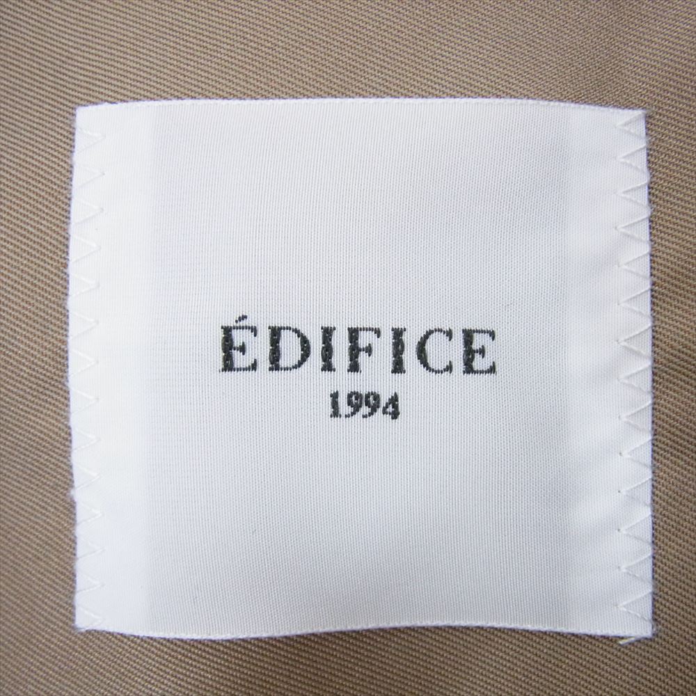 EDIFICE エディフィス 22-050-300-2009 コットン ポリエステル 無地 ハーフコート ベージュ系 M【中古】