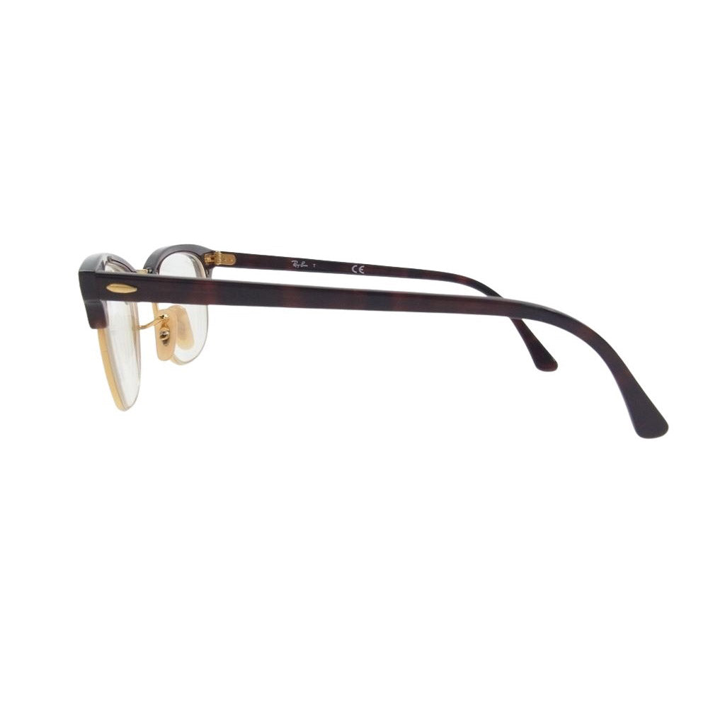 Ray-Ban レイバン RB5154 Clubmaster Optics 度入り クラブマスター オプティクス メガネ アイウェア フレーム：ブラウン系、ゴールド系 49□21 140【中古】