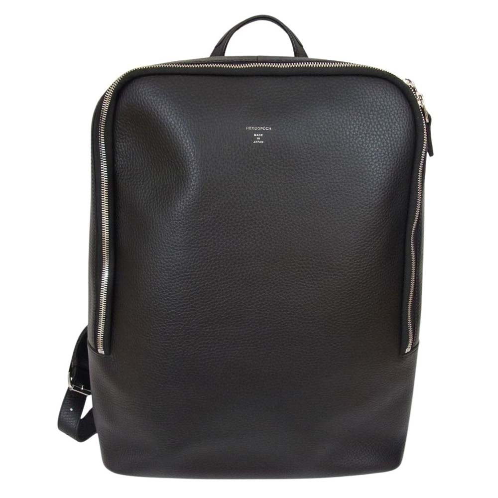 エルゴポック ER-BP エンボスレザー バックパック リュック ブラック系【中古】