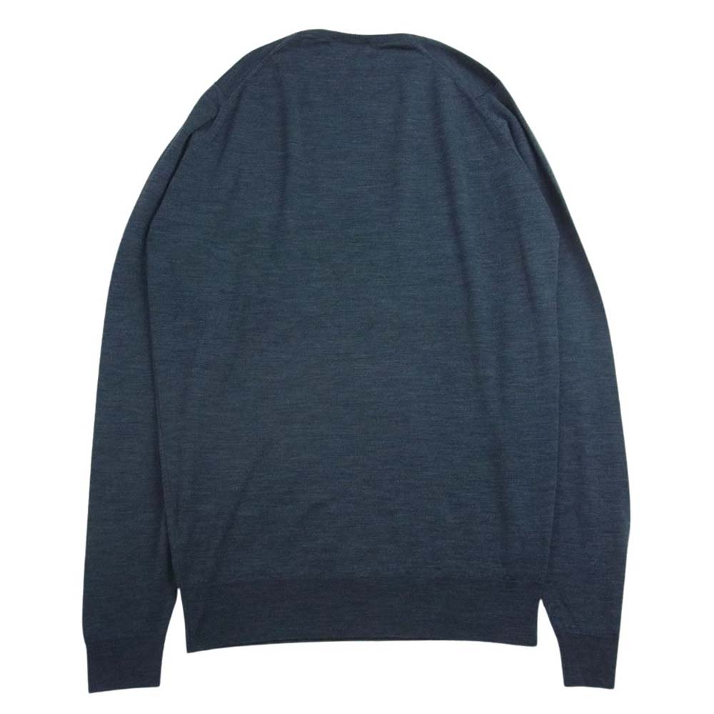 JOHN SMEDLEY ジョンスメドレー ウール ニット セーター 長袖 カットソー グレー系 M【中古】