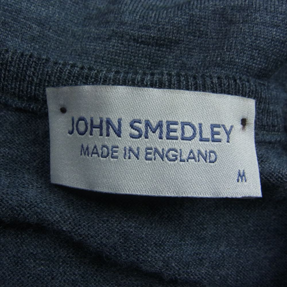 JOHN SMEDLEY ジョンスメドレー ウール ニット セーター 長袖 カットソー グレー系 M【中古】