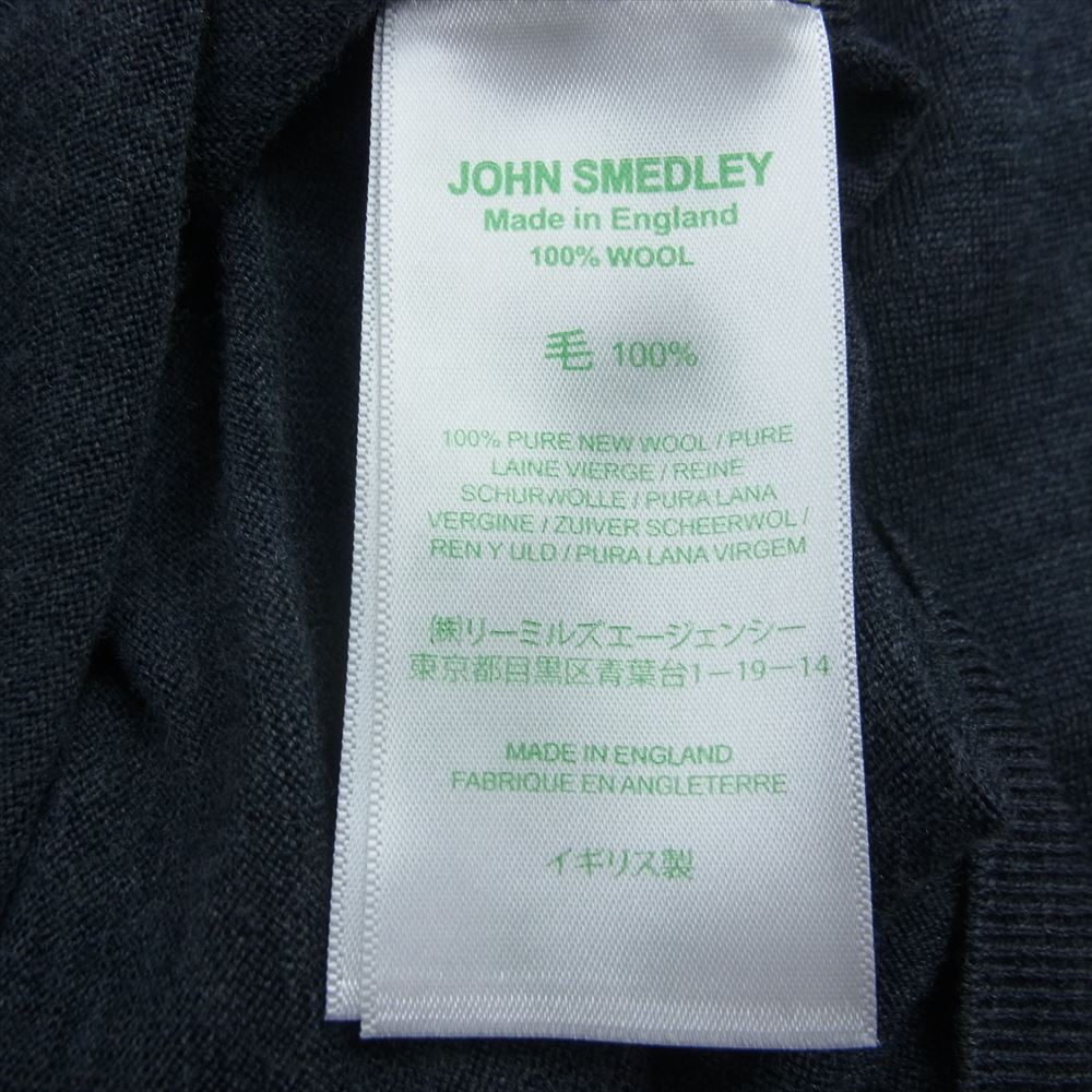 JOHN SMEDLEY ジョンスメドレー ウール ニット セーター 長袖 カットソー グレー系 M【中古】