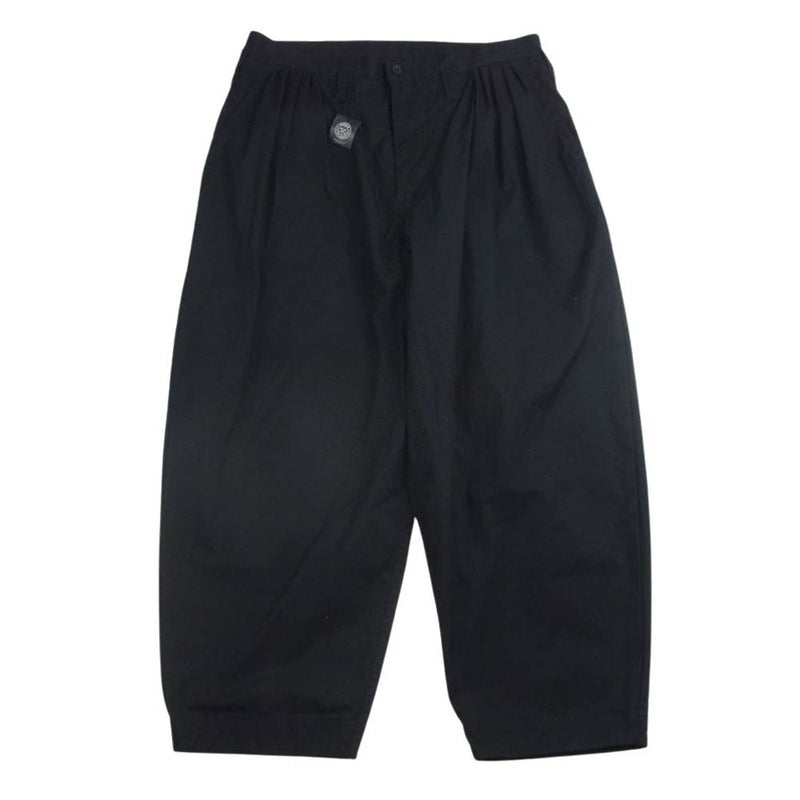 PORTER CLASSIC ポータークラシック PC-035-1597-10-05 POPLIN BEBOP PANTS ポプリン ビバップ タック パンツ ブラック系 L【中古】