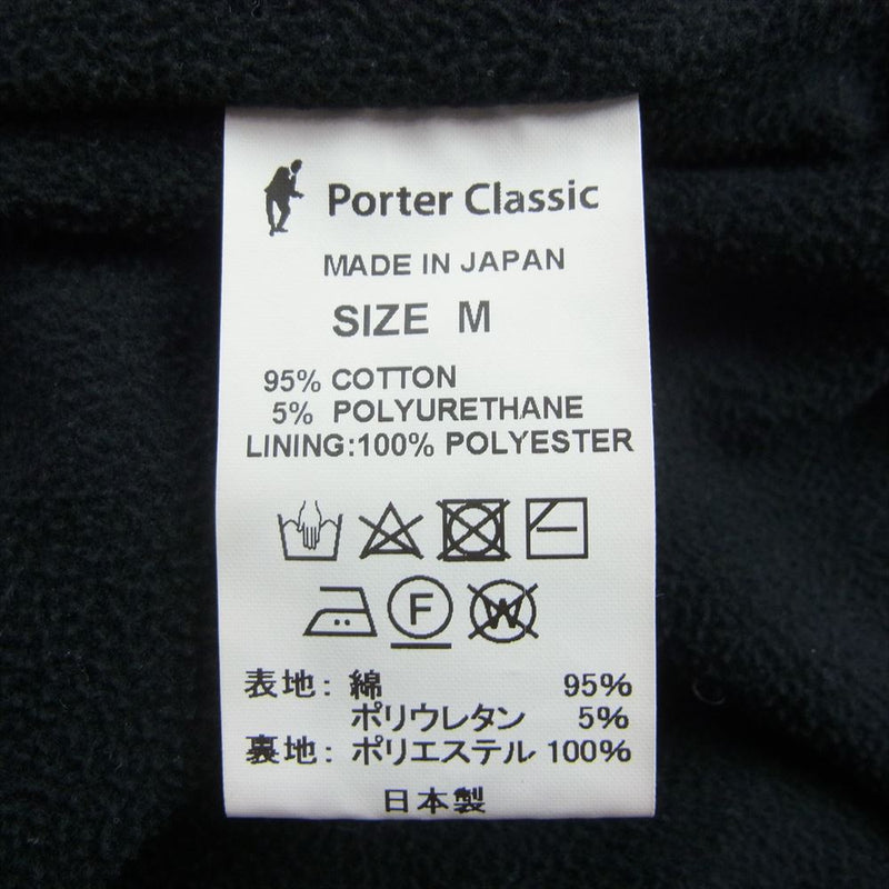 PORTER CLASSIC ポータークラシック 21AW SASHIKO STRETCH BEATNIK TURTLENECK 刺し子 ストレッチ タートルネック スウェット ブラック系 M【中古】