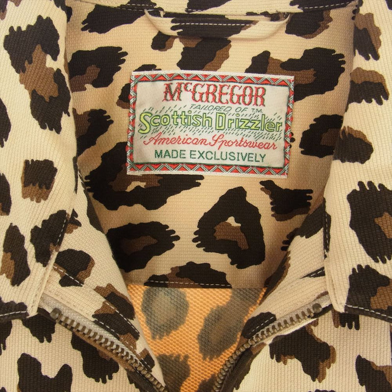 WACKO MARIA ワコマリア 113113104 × McGREGOR LEOPARD DRIZZLER JACKET マクレガー レオパード ドリズラー ジャケット ジップアップ ブルゾン XL【中古】