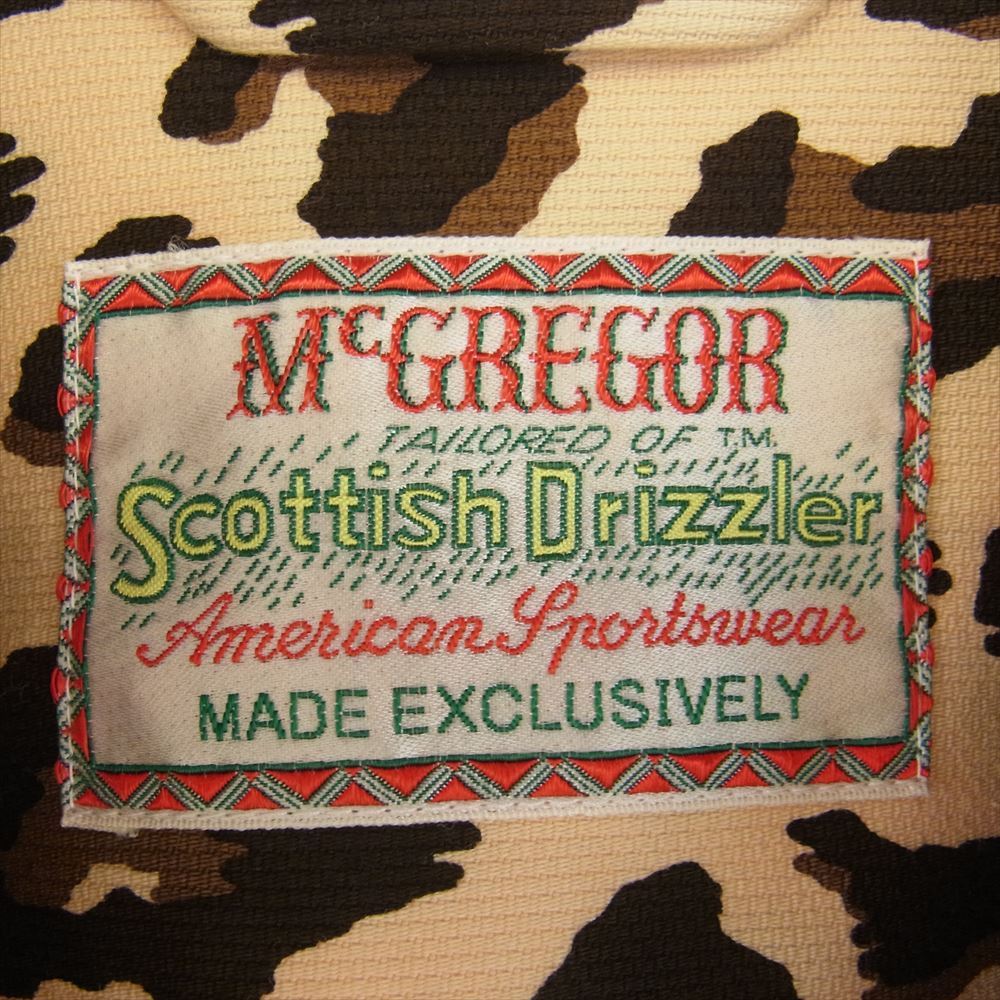 WACKO MARIA ワコマリア 113113104 × McGREGOR LEOPARD DRIZZLER JACKET マクレガー レオパード ドリズラー ジャケット ジップアップ ブルゾン XL【中古】