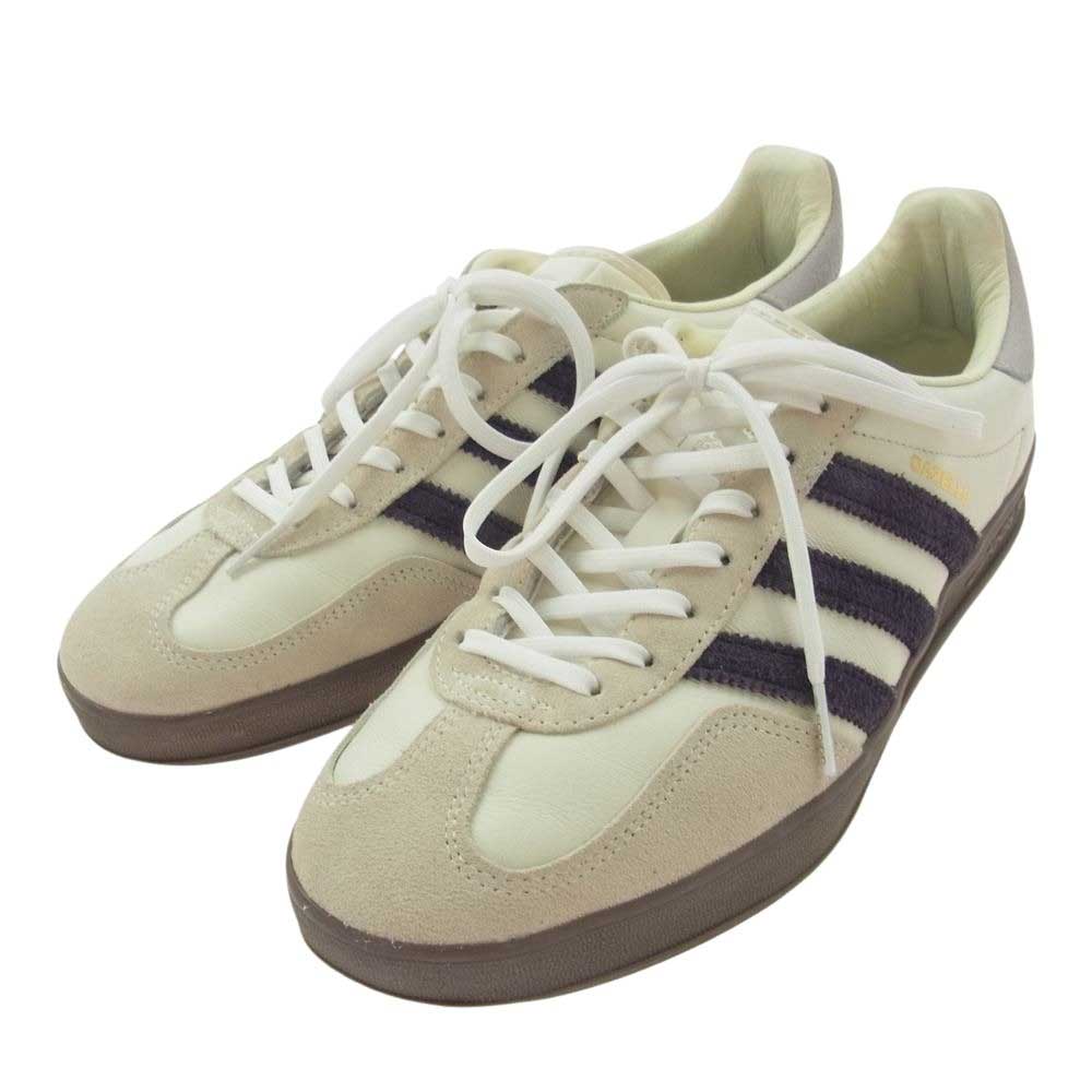 adidas アディダス IH8548 emmi Exclusive Gazelle Indoor Off White Aurora Black Gum エミ別注 ガゼル インドア オフホワイト オーロラブラック ガム スニーカー ベージュ系 26.5【中古】