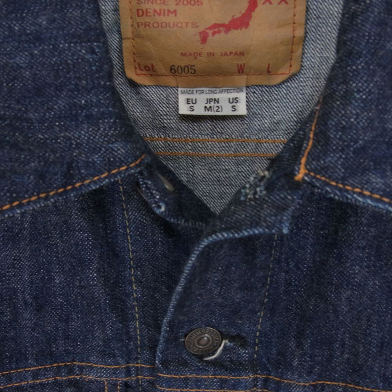 orSlow オアスロウ Lot 6005 3rd Type DENIM JACKET サードタイプ デニム ジャケット インディゴブルー系 M【中古】