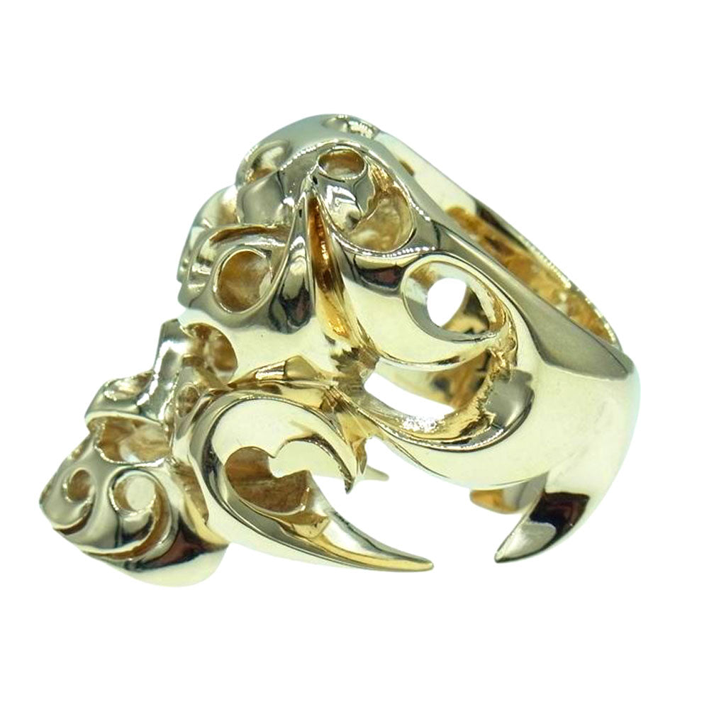 TENDERLOIN テンダーロイン 【新品仕上げ済み】T-SKULL RING GOLD ボルネオスカル 8K リング 17～18号【中古】