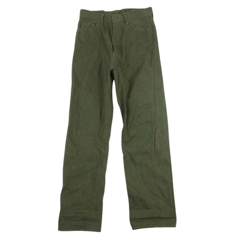 Nigel Cabourn ナイジェルケーボン シンチバック ストレート ミリタリー パンツ モスグリーン系 30【中古】