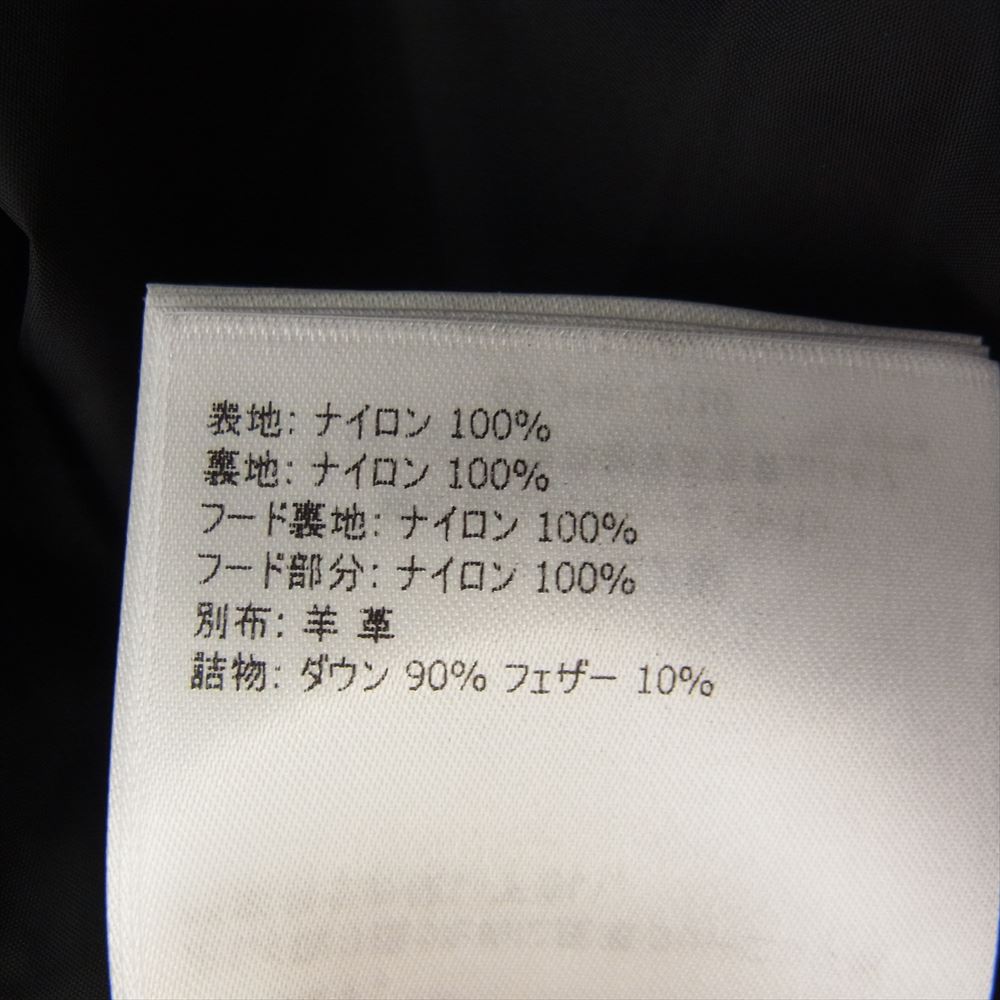 MONCLER モンクレール E20934937085 TALEV ロゴワッペン フード付き レザー切替 ダウン コート ジャケット ブラック系  0 【中古】